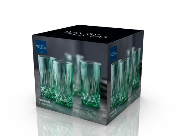 BITZ Lyngby Glas Sorrento Highball 38 Cl 4 Pcs Green