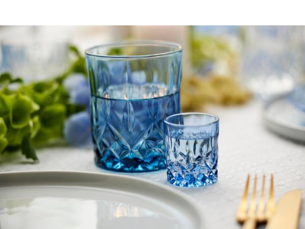 BITZ Lyngby Glas Sorrento Shot Glass 4 Cl 4 Pcs Blue