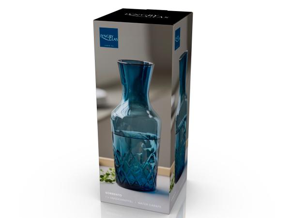 BITZ Lyngby Glas Sorrento Water Carafe 1 Liter Blue