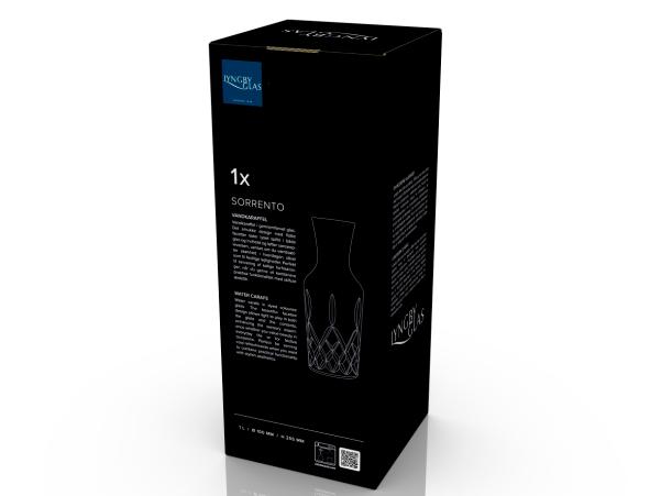 BITZ Lyngby Glas Sorrento Water Carafe 1 Liter Blue