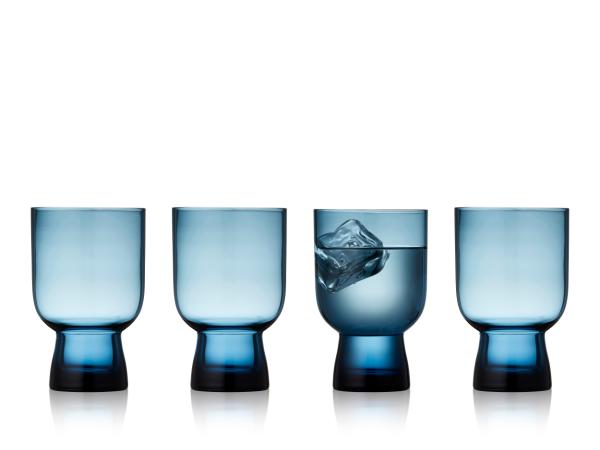 BITZ Lyngby Glas Sorrento Water glass 30 cl 4 pcs Blue