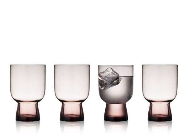 BITZ Lyngby Glas Sorrento Water glass 30 cl 4 pcs Pink