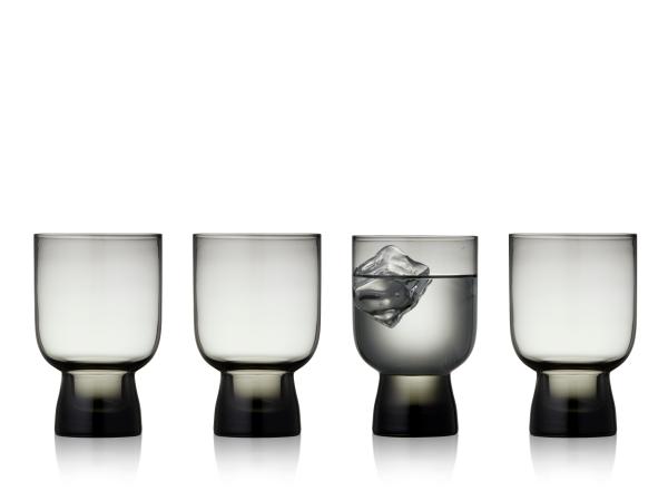 BITZ Lyngby Glas Sorrento Water glass 30 cl 4 pcs Smoke