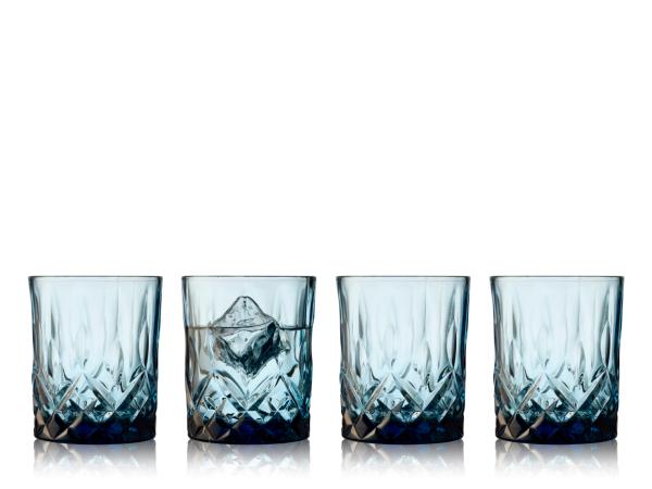 BITZ Lyngby Glas Sorrento Whisky glass 32 cl 4 pcs Blue
