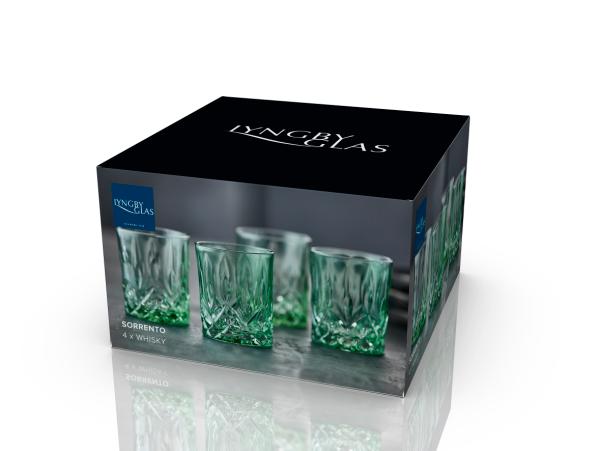 BITZ Lyngby Glas Sorrento Whisky Glass 32 Cl 4 Pcs Green