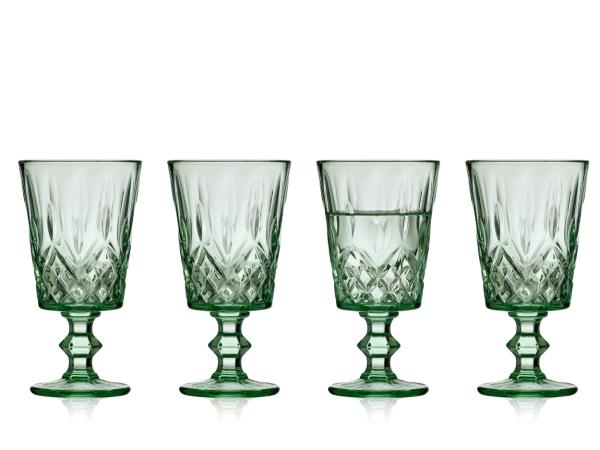 BITZ Lyngby Glas Sorrento Wine glass 29 cl 4 pcs Green