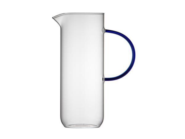 BITZ Lyngby Glas Torino Glass jug 1.1 liter Clear/Blue