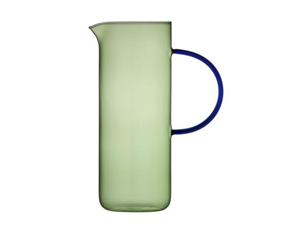 BITZ Lyngby Glas Torino Glass jug 1.1 liter Green/Blue