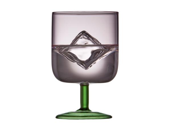 BITZ Lyngby Glas Torino Wine Glass 30 Cl 2 Pcs Pink/Green