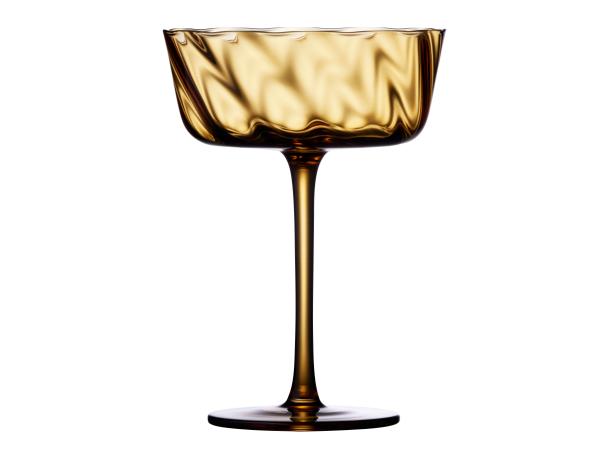 BITZ Lyngby Glas Vienna Champagne Coupe 35 Cl 4 Pcs Amber