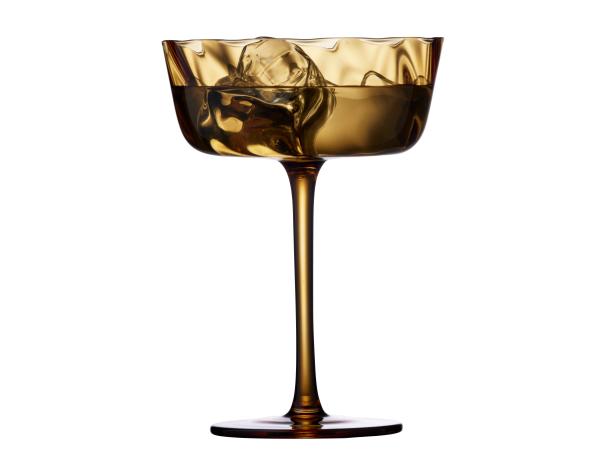 BITZ Lyngby Glas Vienna Champagne Coupe 35 Cl 4 Pcs Amber