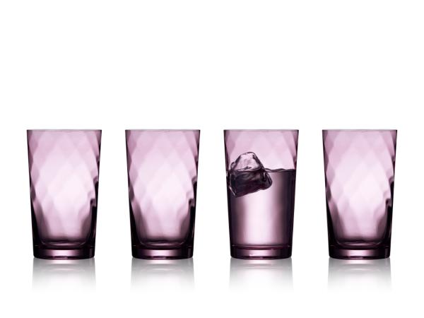 BITZ Lyngby Glas Vienna Highball 45 cl 4 pcs Purple