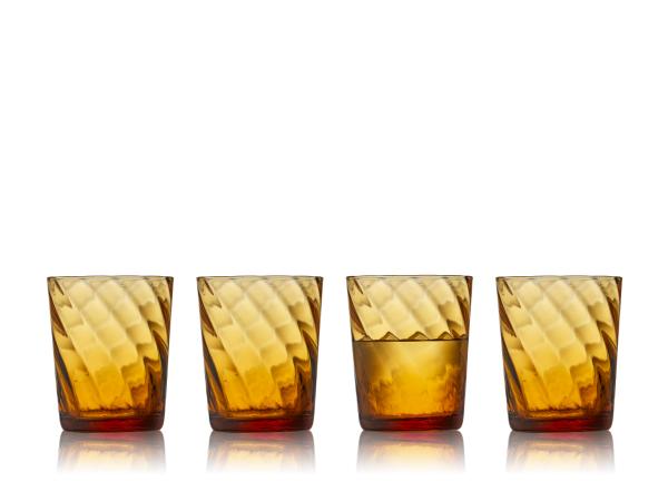 BITZ Lyngby Glas Vienna Water glass 30 cl 4 pcs Amber