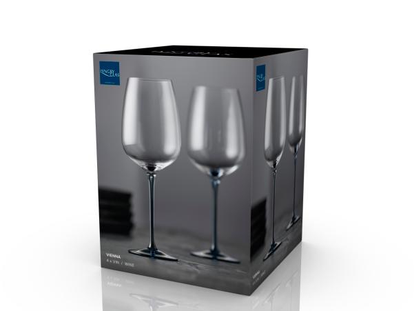 BITZ Lyngby Glas Vienna Wine Glass 53 Cl 4 Pcs Blue