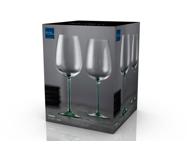 BITZ Lyngby Glas Vienna Wine Glass 53 Cl 4 Pcs Green