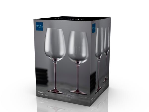 BITZ Lyngby Glas Vienna Wine Glass 53 Cl 4 Pcs Purple