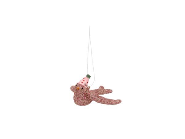 BITZ Medusa-Copenhagen Dove with glitter Ornament Disco pink