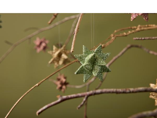 BITZ Medusa-Copenhagen Star Ornament Dia 5 Cm Green