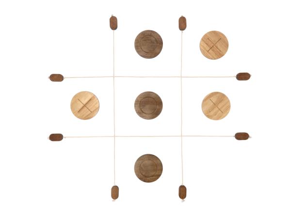 BITZ Moments Of Play Noughts and Crosses 90 x 90 cm Grey/Brown