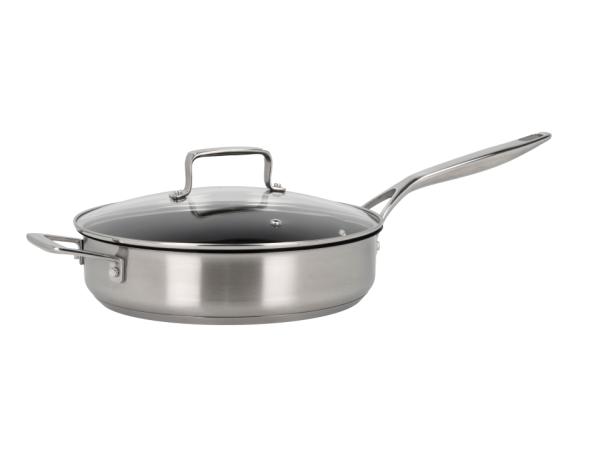 BITZ Morsø 79NORD Hybrid Sauté Pan With Glass Lid Dia 24 X 45 7 X 25 4 X 6 75 Cm