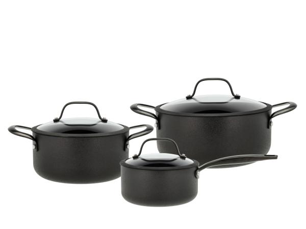 BITZ Morsø Black Fossil Cookware set w lid 6 parts Black