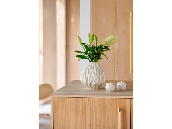 BITZ Morsø Flame Tealight Holder Dia. 8 3 X 6 8 Cm 2 Pcs. White