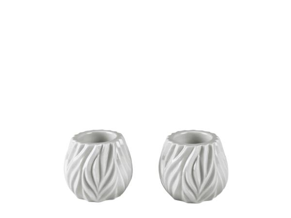 BITZ Morsø Flame Tealight holder Dia. 8 3 x 6 8 cm 2 pcs. White