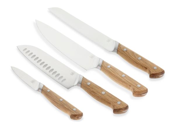 BITZ Morsø Foresta Knife Set 4 Parts Oak/Stainless Steel