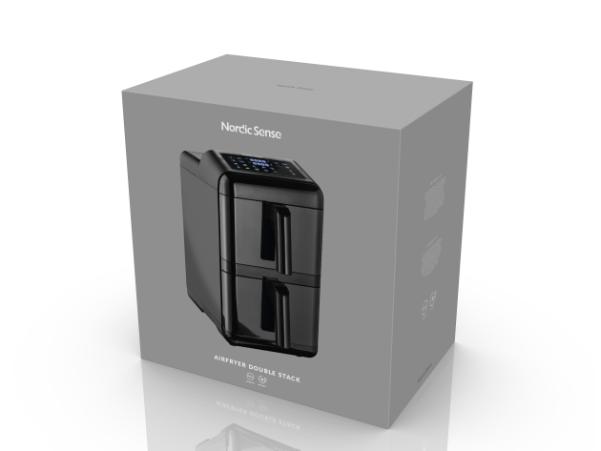 BITZ Nordic Sense Airfryer Double Stack 11.6 Liter 2900 Watt Black