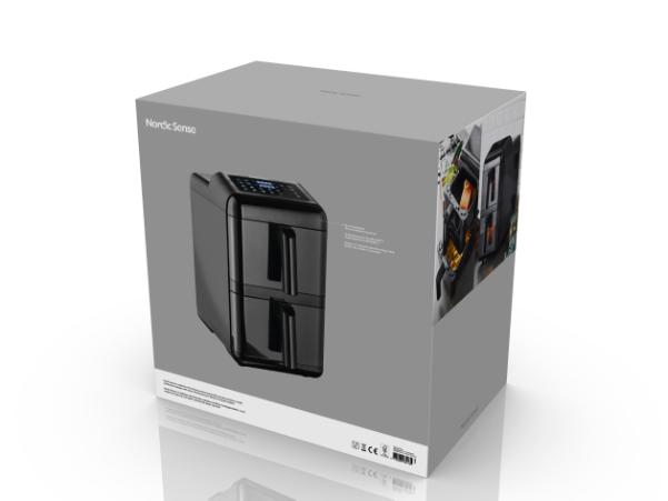 BITZ Nordic Sense Airfryer Double Stack 11.6 Liter 2900 Watt Black