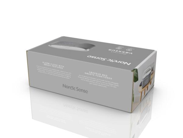 BITZ Nordic Sense Alarm Clock With Light Light Grey