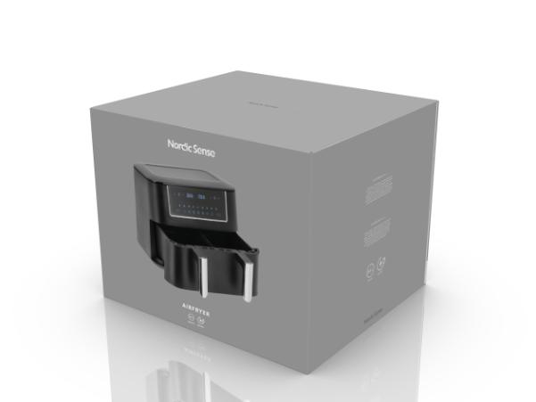 BITZ Nordic Sense Dual Air Fryer 9.4 Liter 2800 Watt Black/Silver
