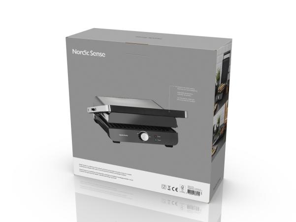 BITZ Nordic Sense Panini Grill 28 X 23 Cm 2000 Watt Black