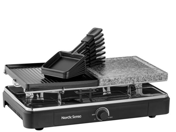BITZ Nordic Sense Raclette 8 Pers. 44 X 26 X 14 Cm 1400 Watt Black