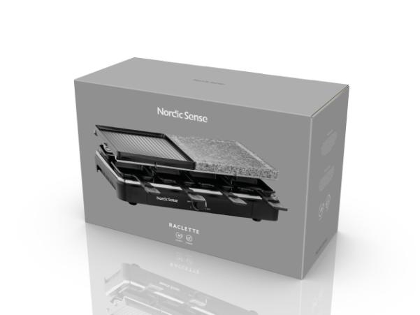 BITZ Nordic Sense Raclette 8 Pers. 44 X 26 X 14 Cm 1400 Watt Black