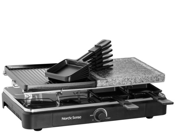 BITZ Nordic Sense Raclette 8 pers. 44 x 26 x 14 cm 1400 watt Black