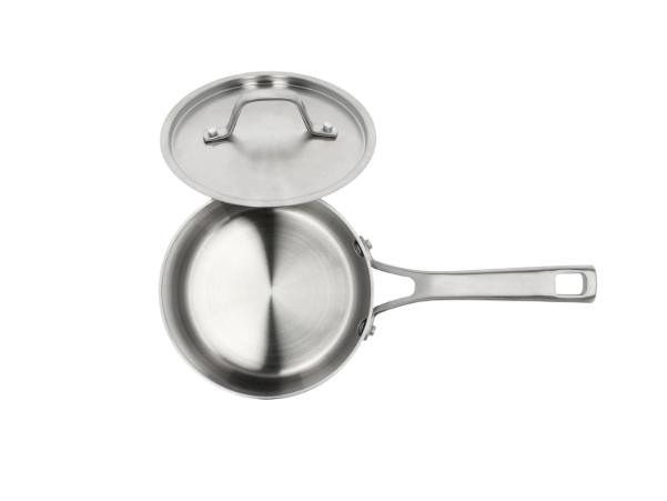 BITZ Pillivuyt Gourmet Divette Saucepan With Lid Dia 16 Cm 1.9 Liter Silver Metallic