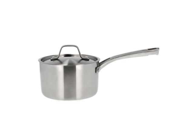 BITZ Pillivuyt Gourmet Divette Saucepan With Lid Dia 16 Cm 1.9 Liter Silver Metallic