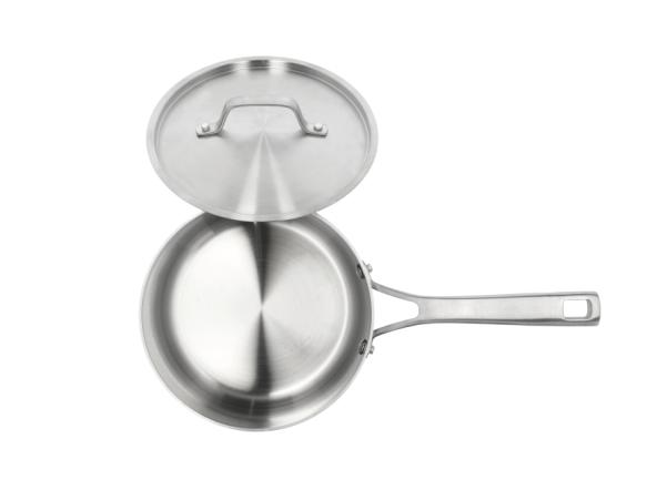 BITZ Pillivuyt Gourmet Divette Saucepan With Lid Dia 20 Cm 3.3 Liter Silver Metallic