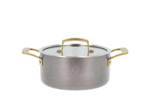 BITZ Pillivuyt Gourmet Durance Pot with lid Dia 20 cm 2.9 liter Steel