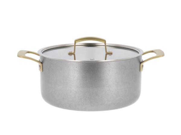 BITZ Pillivuyt Gourmet Durance Pot with lid Dia 24 cm 5 liter Steel