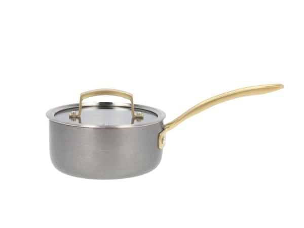 BITZ Pillivuyt Gourmet Durance Saucepan with lid Dia 16 cm 1.5 liter Steel