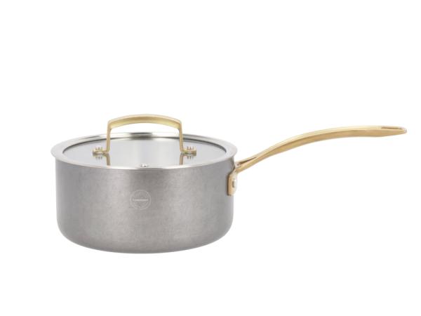 BITZ Pillivuyt Gourmet Durance Saucepan with lid Dia 18 cm 2 liter Steel
