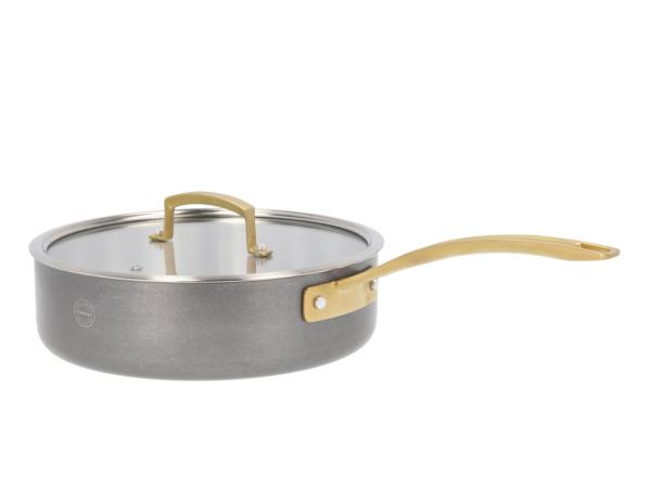 BITZ Pillivuyt Gourmet Durance Sauté Pan With Lid Dia 24 Cm Steel