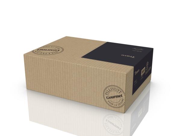 BITZ Pillivuyt Gourmet Travo Pot With Glass Lid Dia 20 Cm 2.1 Liter Black