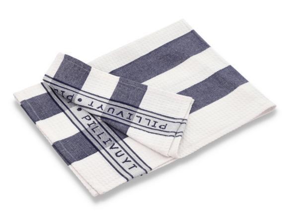 BITZ Pillivuyt Tea towel 90 x 60 cm Blue/White Recycled cotton/other