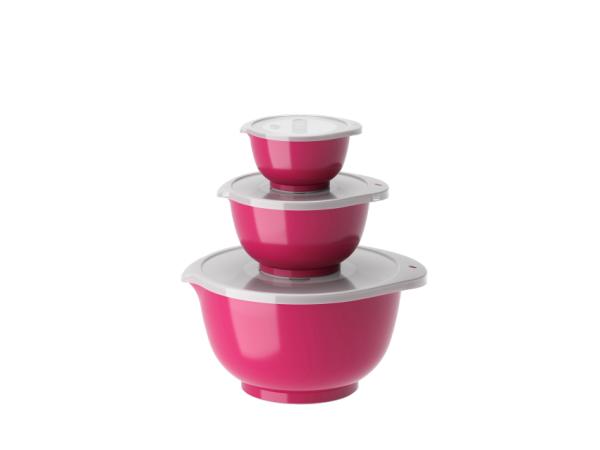 BITZ Rosti NEW Margrethe Mixing bowl set 6 parts 0.25 + 0.75 + 3 liter Beetroot
