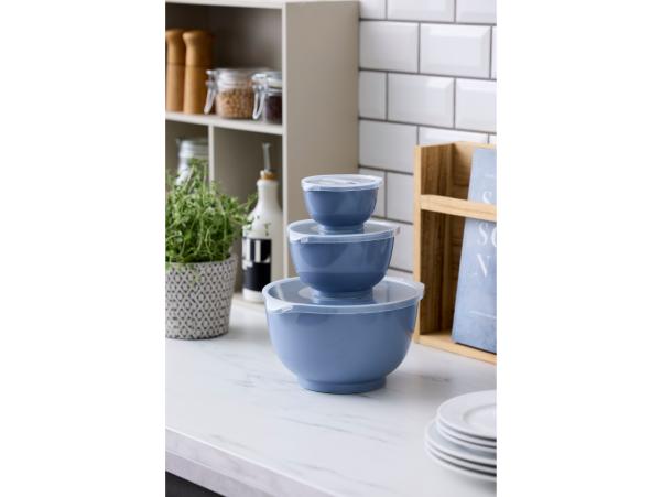 BITZ Rosti NEW Margrethe Mixing Bowl Set 6 Parts 0.25 + 0.75 + 3 Liter Dusty Blue