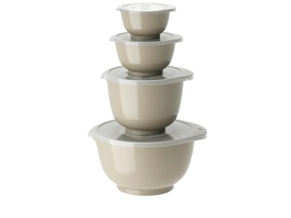 BITZ Rosti NEW Margrethe Mixing bowl set 8 parts 0.25 + 0.5 + 1.5 + 3 liter Humus