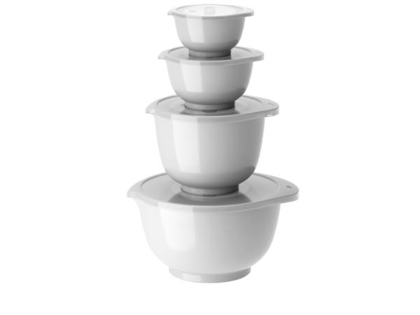 BITZ Rosti NEW Margrethe Mixing bowl set 8 parts 0.25 + 0.5 + 1.5 + 3 liter White